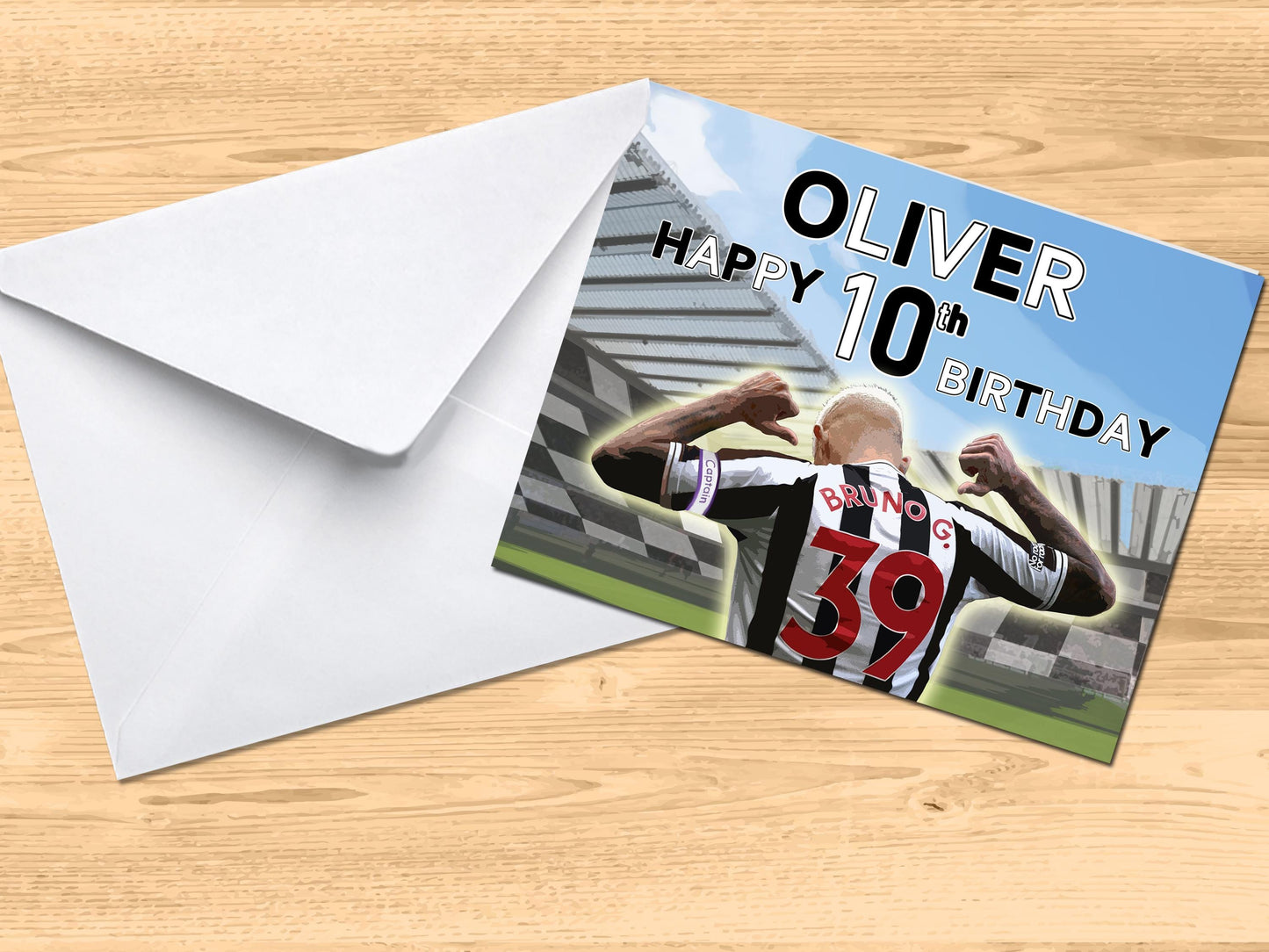 Bruno Guimaraes Inspirational Match Day St. James' Park Personalized Newcastle United Happy Birthday Card