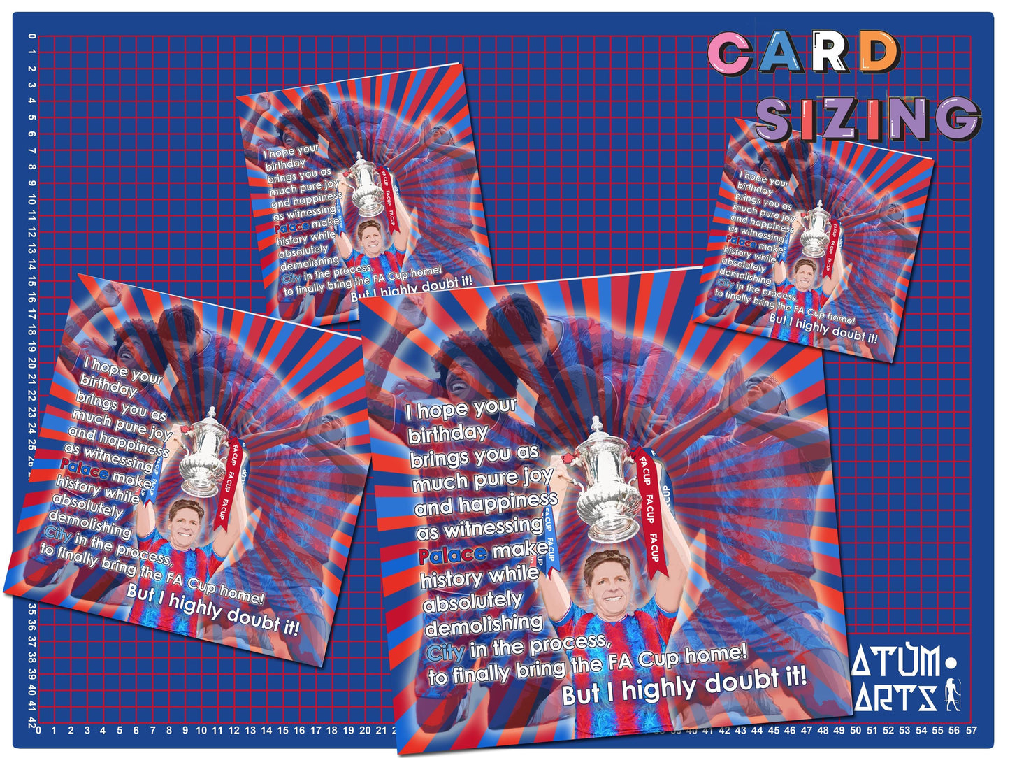 Oliver Glasner Crystal Palace FA Cup Winner Birthday Card - I hope your birthday brings you as much pure joy and happiness as witnessing...
