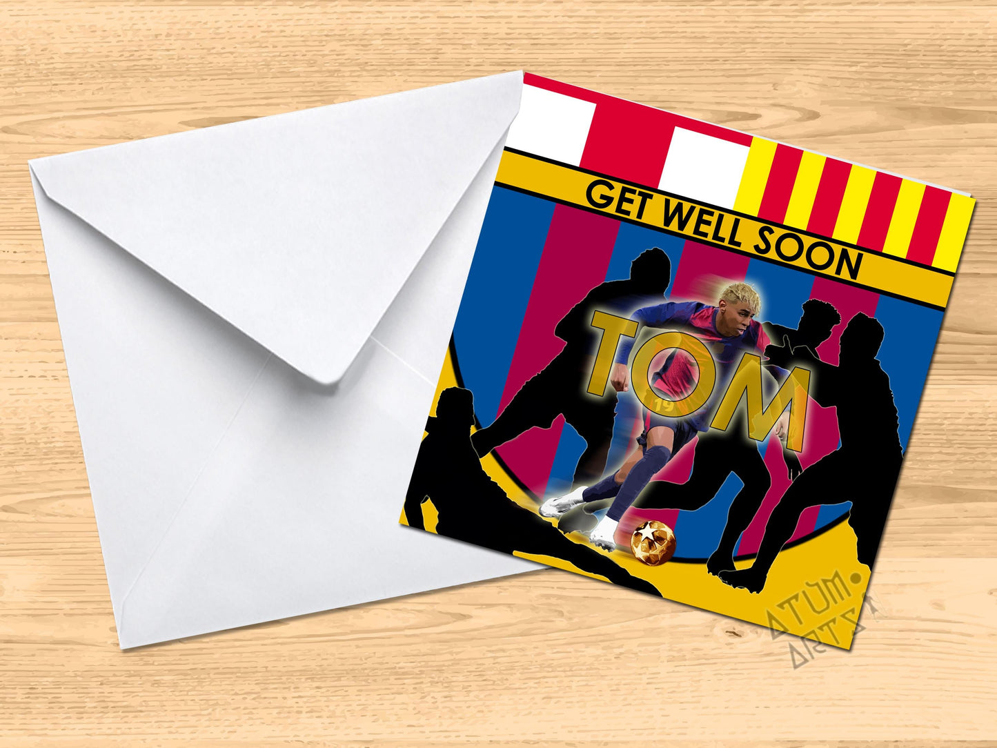 Lamine Yamal Barcelona Customizable Get Well Soon Card - Add name - Inspirational Get Well Soon Card for A Football Fan / Football Player