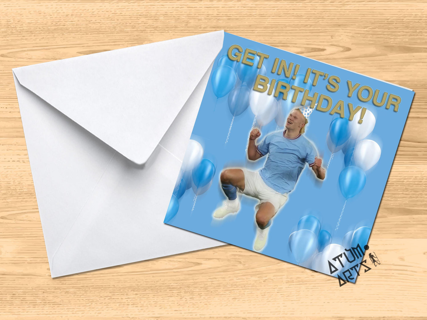 Erling Haaland Manchester City Happy Birthday Card - "Get In! It's Your Birthday!"