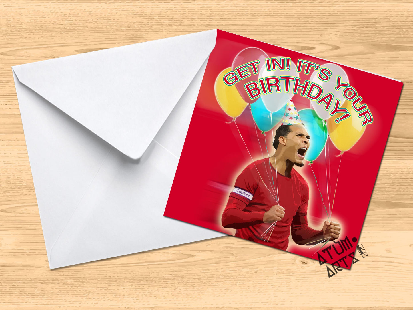Virgil van Dijk - "Get In! It's Your Birthday!" - "Happy Birthday"- Liverpool Birthday Card Multiple Card Designs