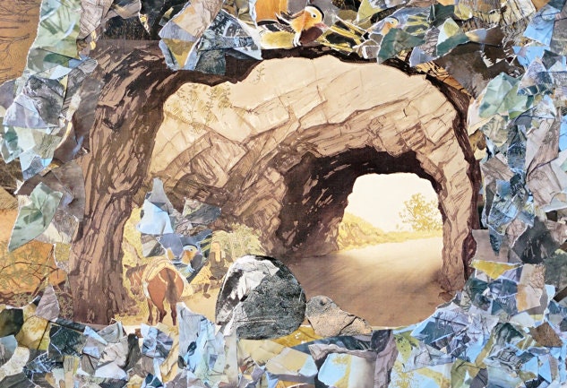 JoeKollArt - TURN – A3 Giclée print on satin fine art paper with archival inks. Collage - Original Artwork