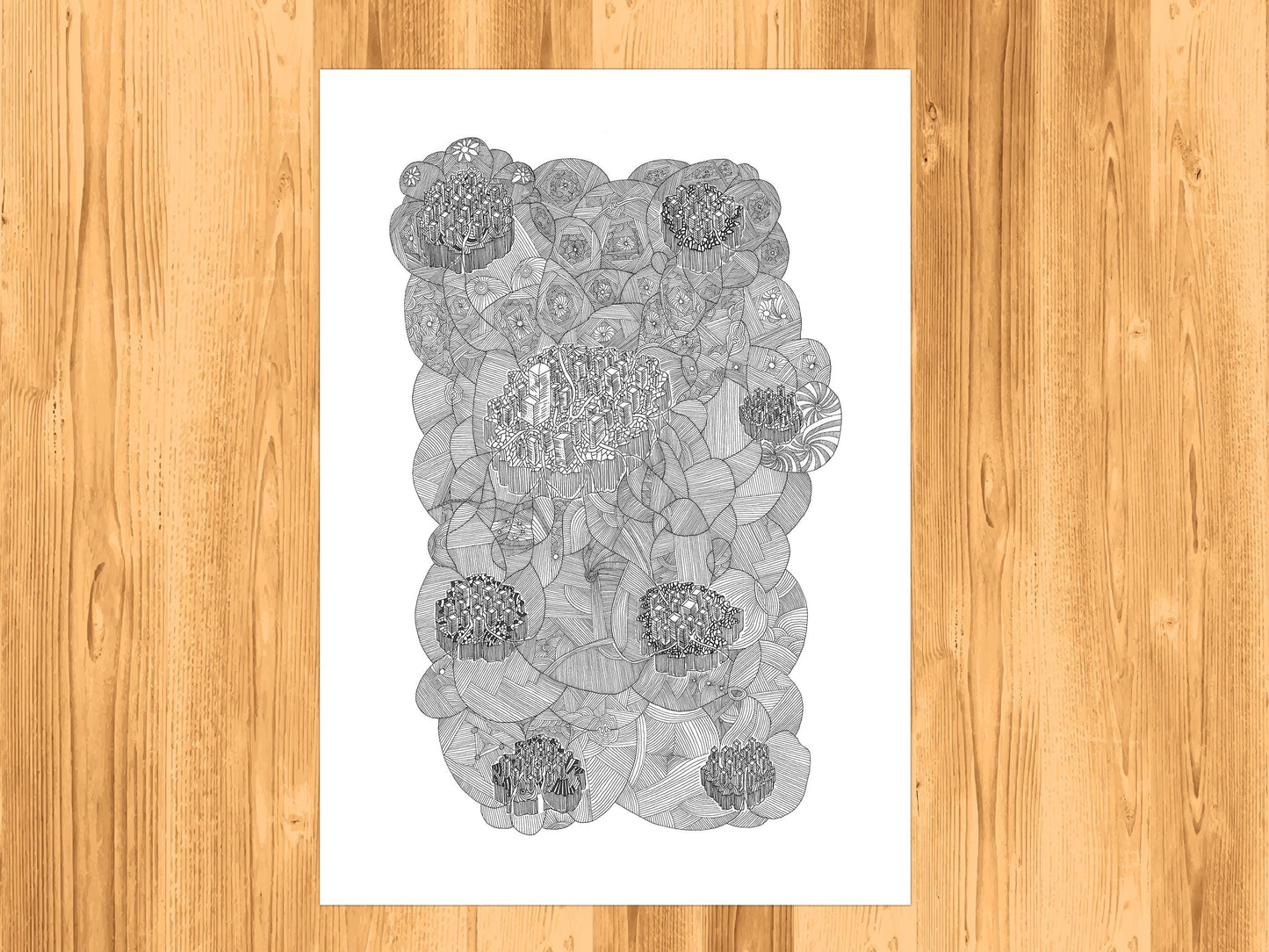 Megacities - Fine Art Print - Wall Art - Gallery Art - Contemporary Art - Modern Art - Abstract Detailed Drawing - Illustration Art