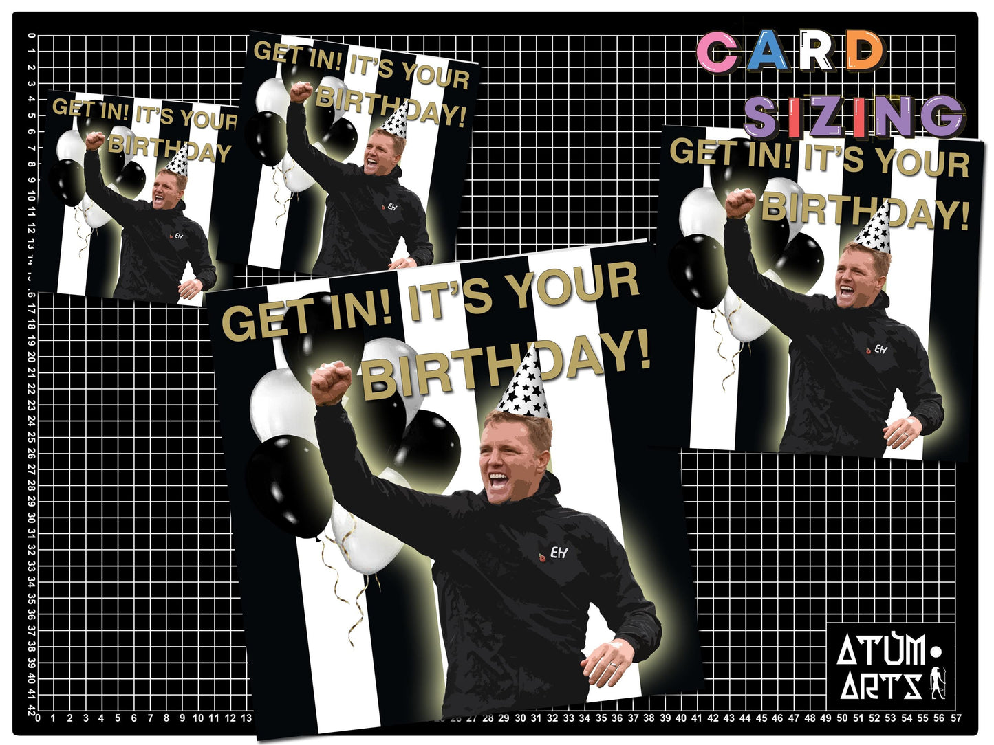 Eddie Howe - "Get In! It's Your Birthday!" - Newcastle United Happy Birthday Card