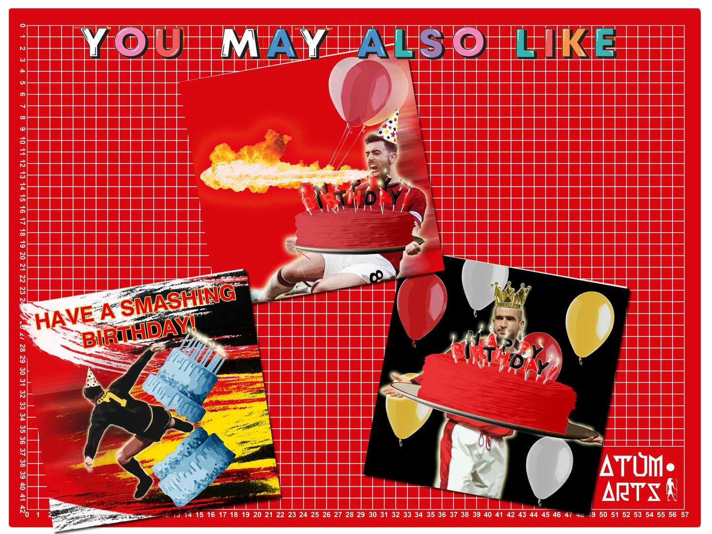 Bruno Fernandes Red Devil - "Happy Birthday Red Devil!" - Man United Happy Birthday Card - Multiple Card Designs
