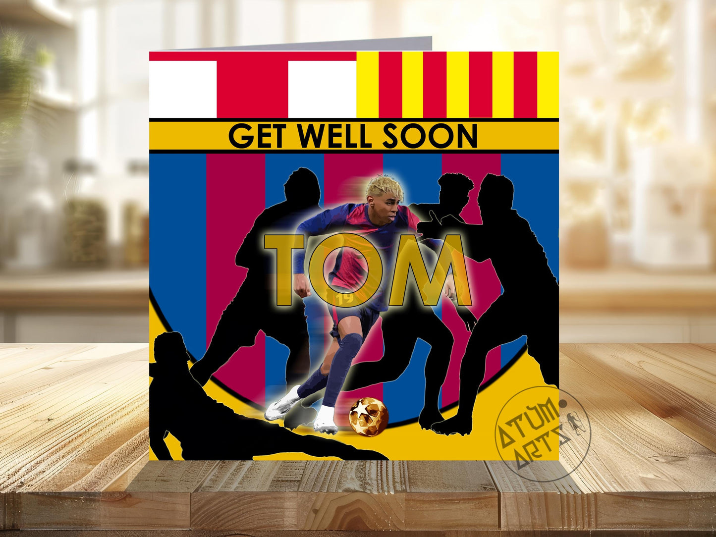 Lamine Yamal Barcelona Customizable Get Well Soon Card - Add name - Inspirational Get Well Soon Card for A Football Fan / Football Player