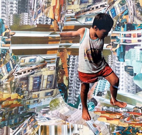 JoeKollArt - INNER CITY - A3 Giclée print on satin fine art paper with archival inks. Collage - Original Artwork