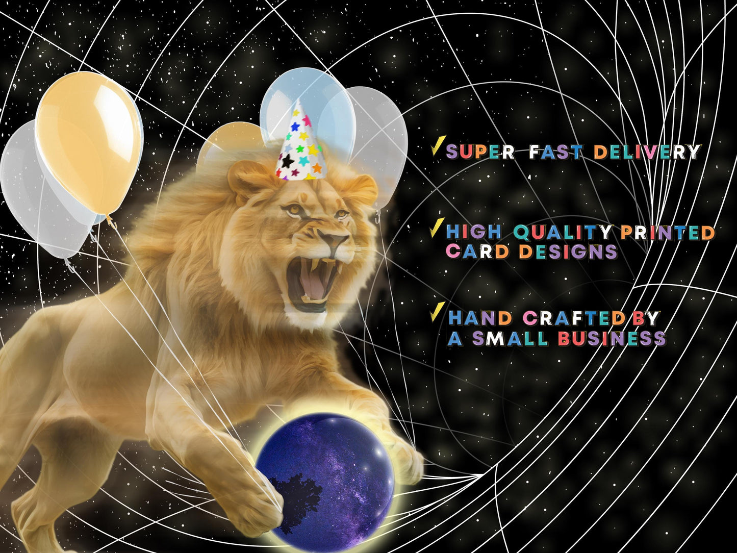 Supermoon & Orion's Belt Stargazing Spherical Greetings Card