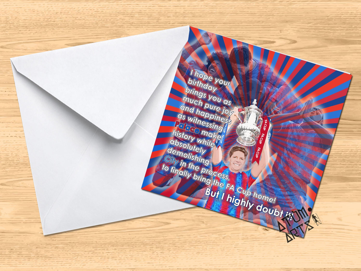 Oliver Glasner Crystal Palace FA Cup Winner Birthday Card - I hope your birthday brings you as much pure joy and happiness as witnessing...