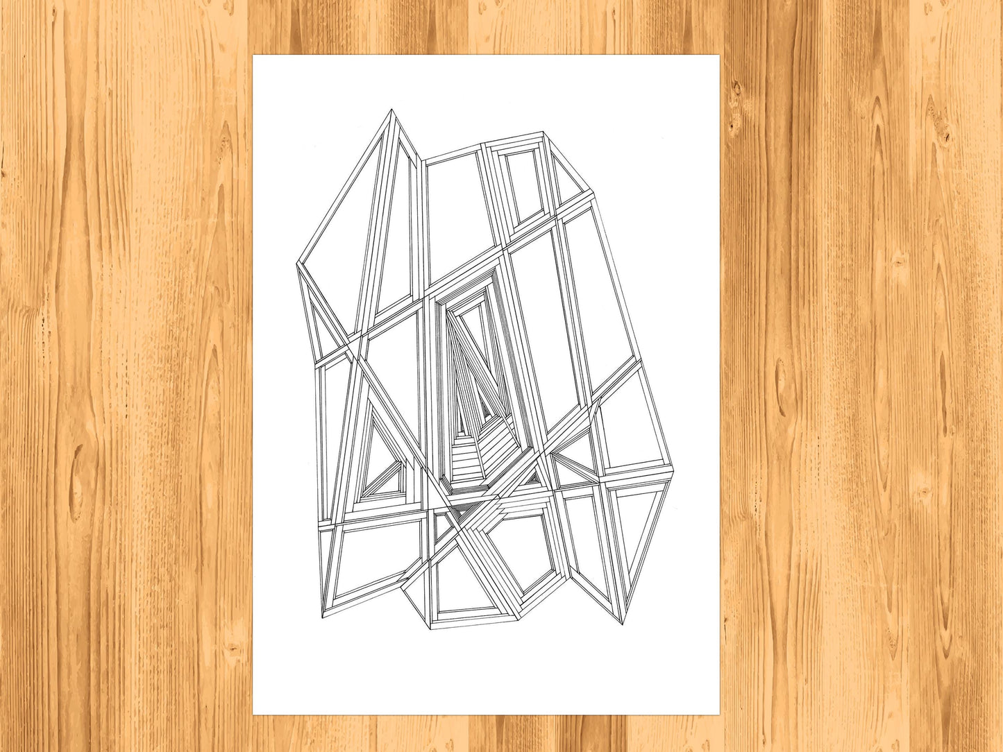 Euclidean Abstraction - Illustration Art - A3 Print