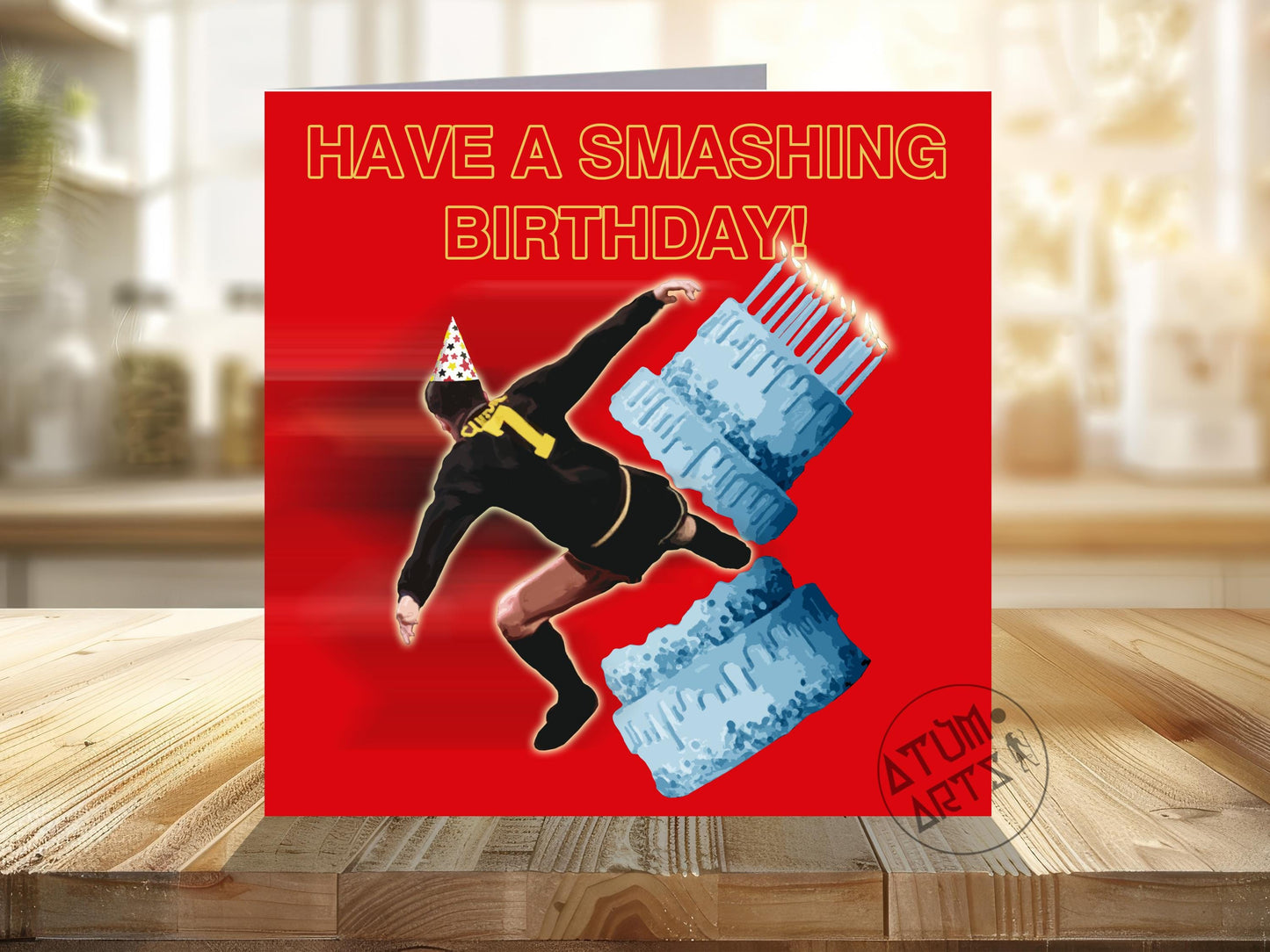 Eric Cantona Kung Fu Kick! - Man United - "Have A Smashing Birthday!" - Happy Birthday Card Multiple Card Designs