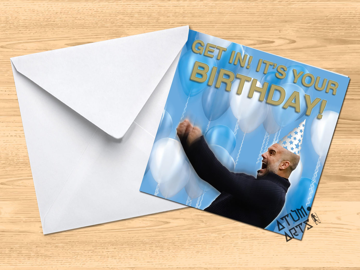 Pep Guardiola - "Get In! It's Your Birthday!" Man City Birthday Card