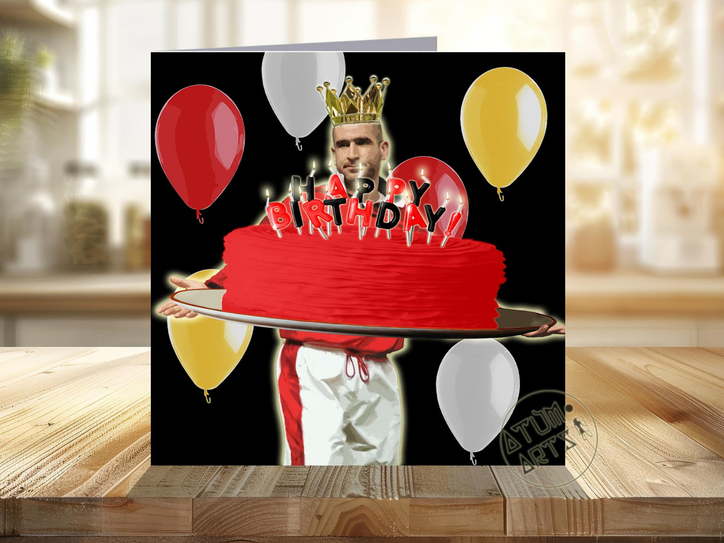 King Cantona! - Eric Cantona Man Utd Happy Birthday Card Multiple Card Designs