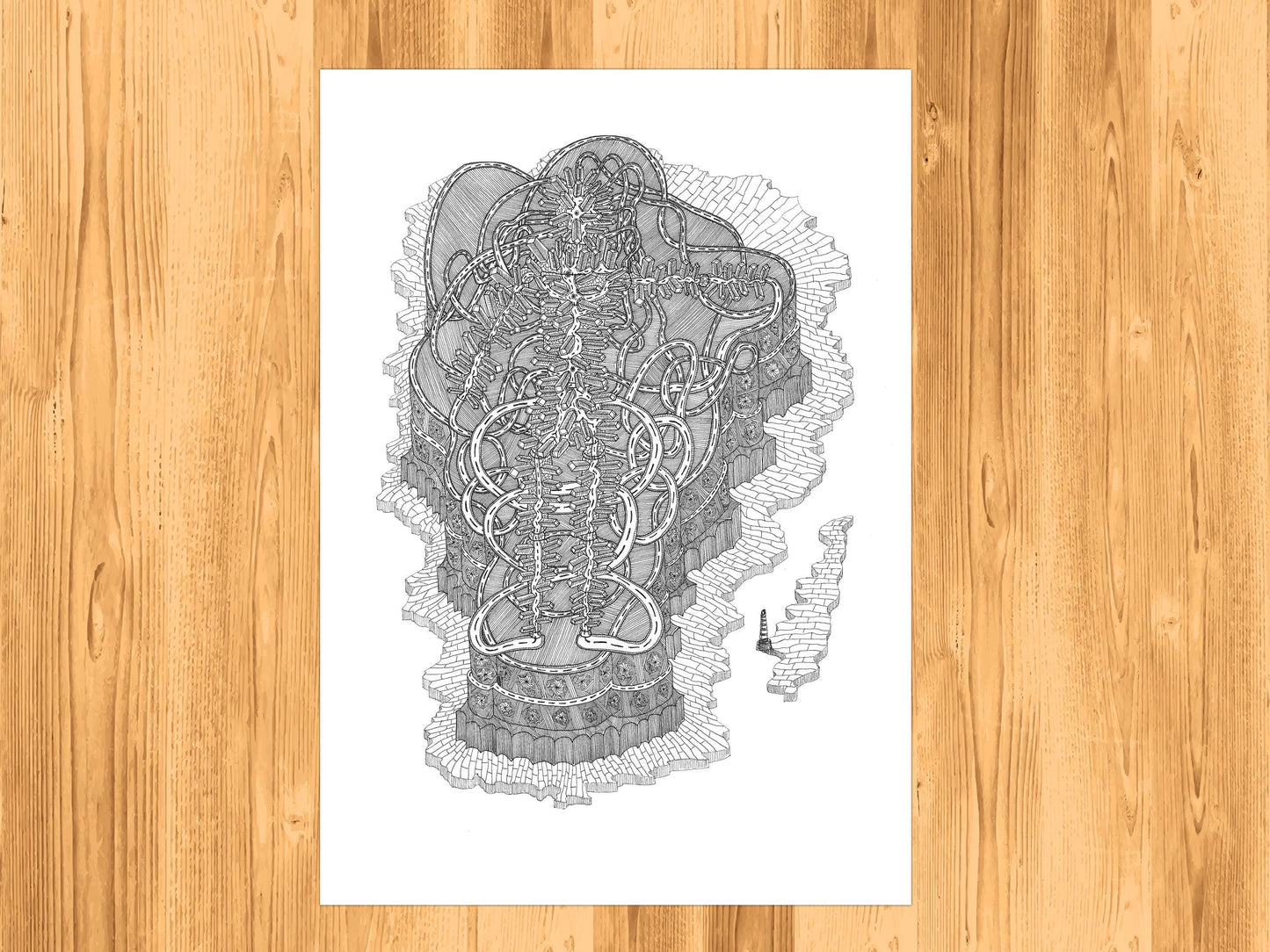 Living Cities - Fine Art Print - Wall Art - Gallery Art - Contemporary Art - Modern Art - Abstract Detailed Drawing - Illustration Art