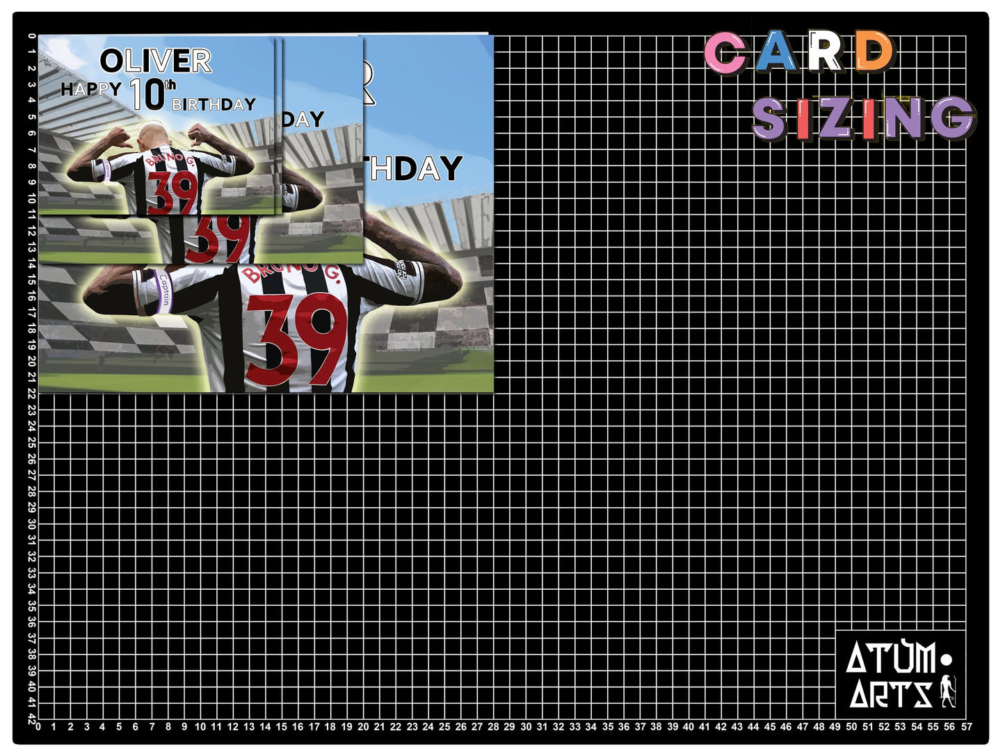 Bruno Guimaraes Inspirational Match Day St. James' Park Personalized Newcastle United Happy Birthday Card