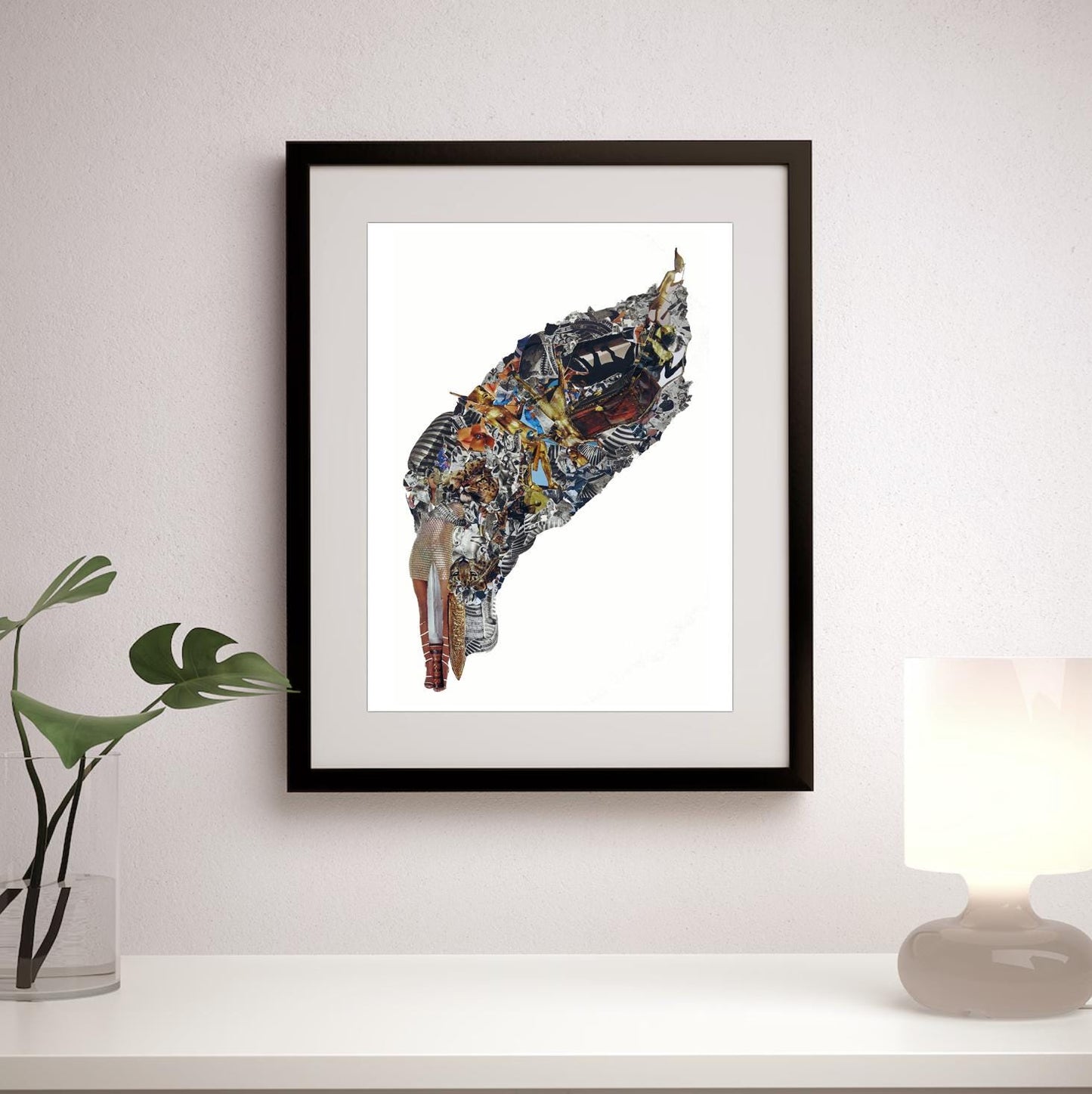 JoeKollArt - BURDEN - A3 Giclée print on satin fine art paper with archival inks. Collage - Original Artwork