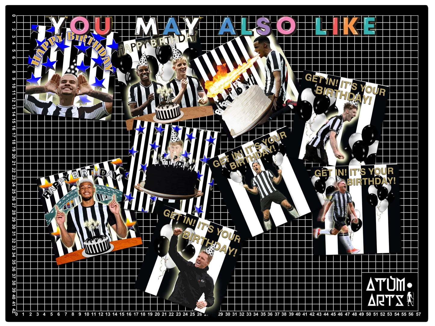 Big Dan Burn Carabao Cup birthday message - Newcastle United Happy birthday Card