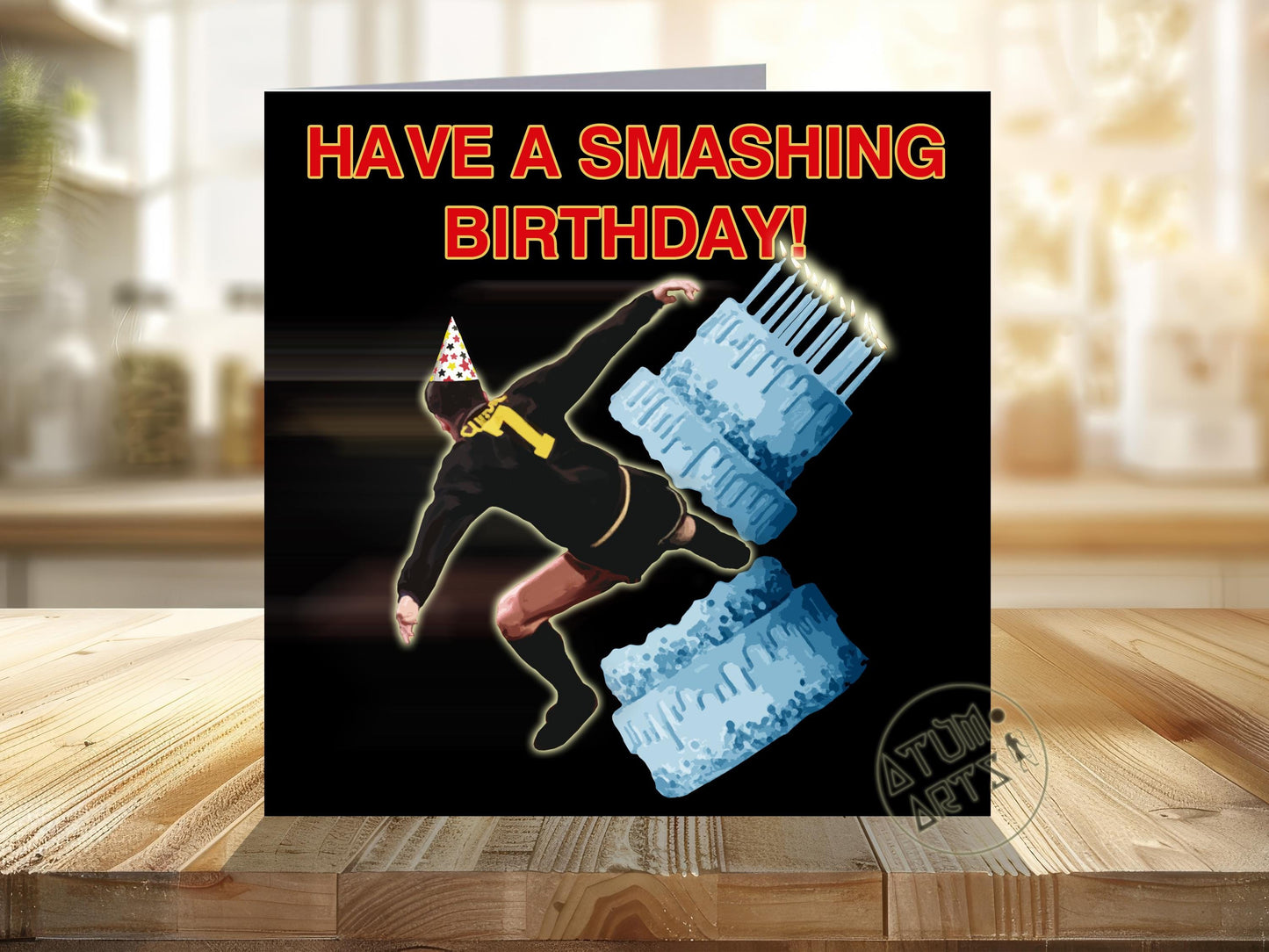 Eric Cantona Kung Fu Kick! - Man United - "Have A Smashing Birthday!" - Happy Birthday Card Multiple Card Designs