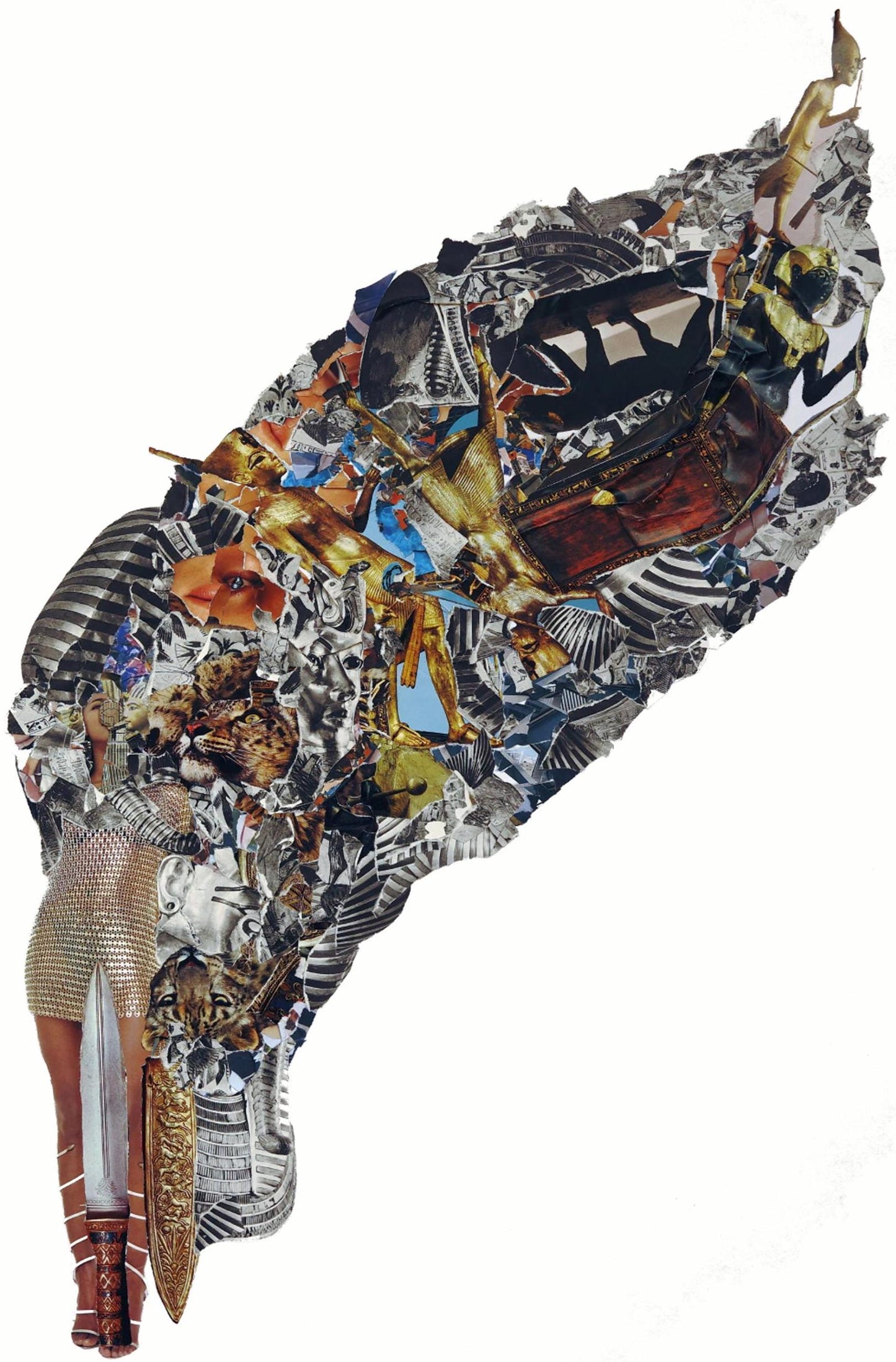 JoeKollArt - BURDEN - A3 Giclée print on satin fine art paper with archival inks. Collage - Original Artwork