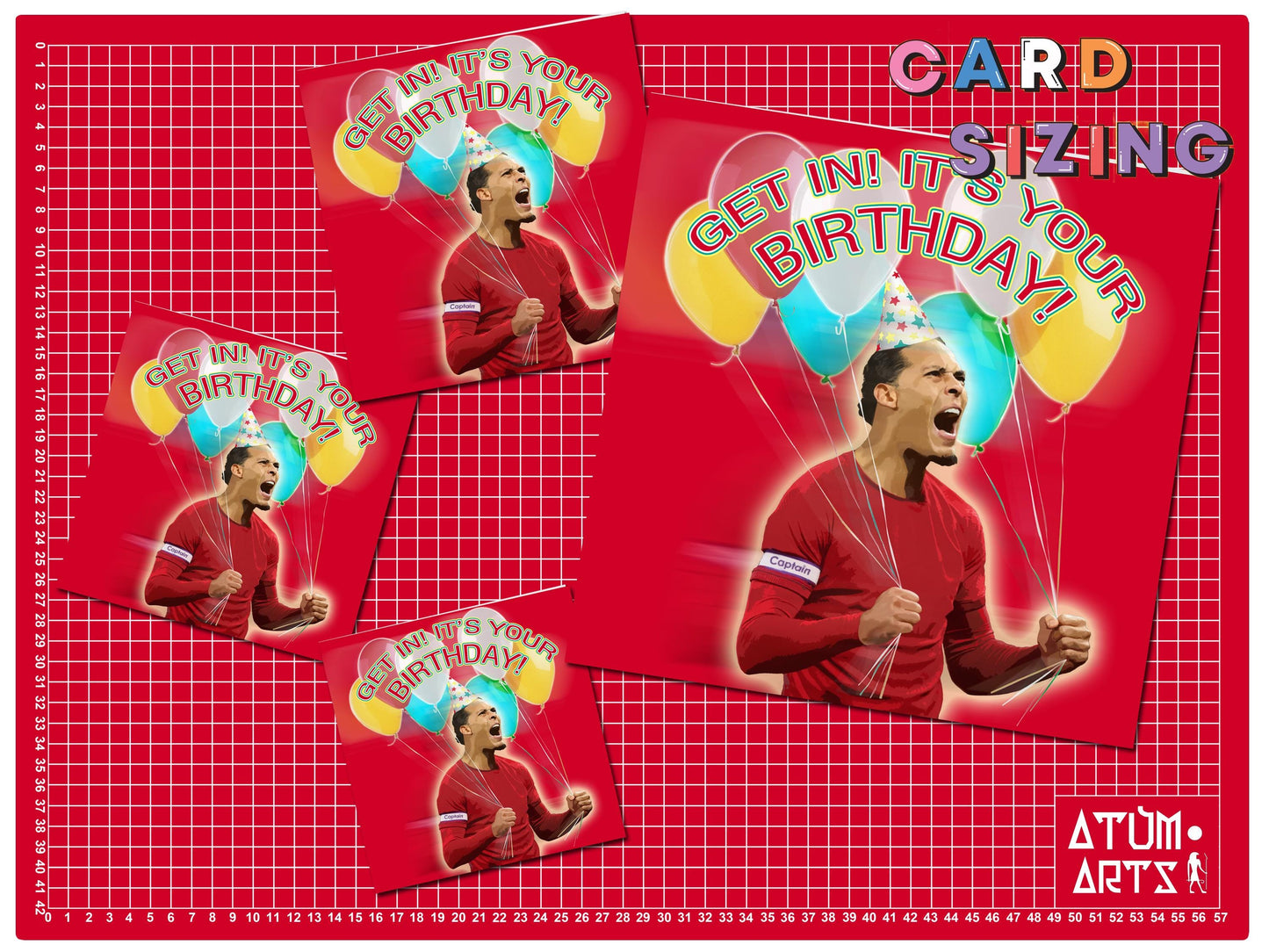 Virgil van Dijk - "Get In! It's Your Birthday!" - "Happy Birthday"- Liverpool Birthday Card Multiple Card Designs