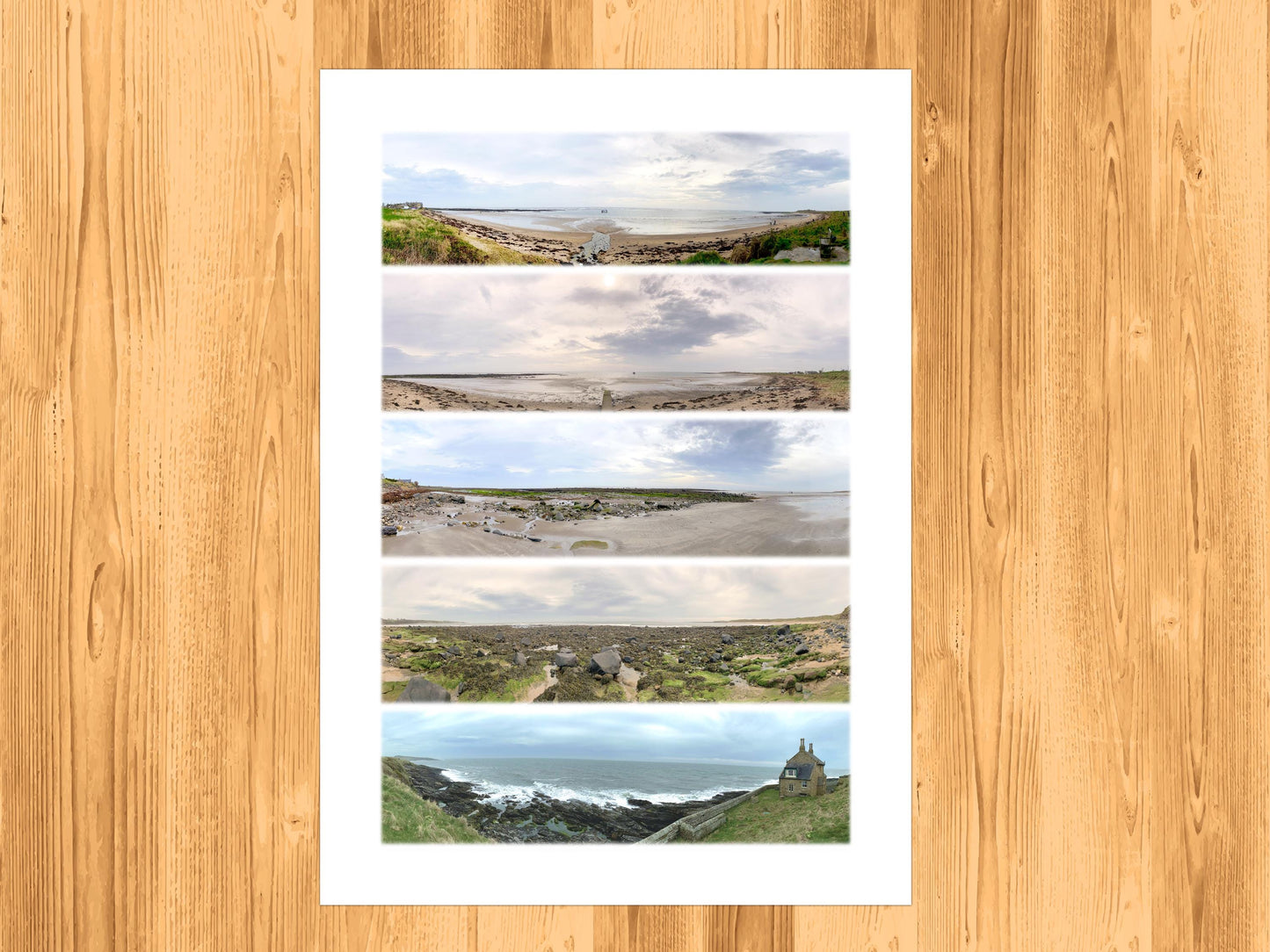Alnmouth Coast - Scenic Panoramic Photography - A3 Print