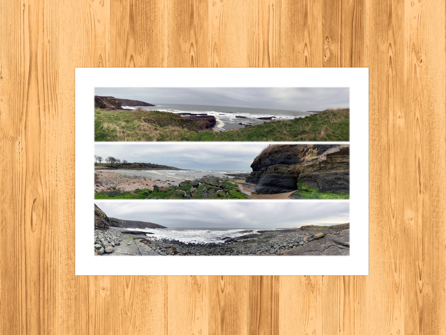 Northumberland Rugged Coast - Scenic Panoramic Photography - A3 Print