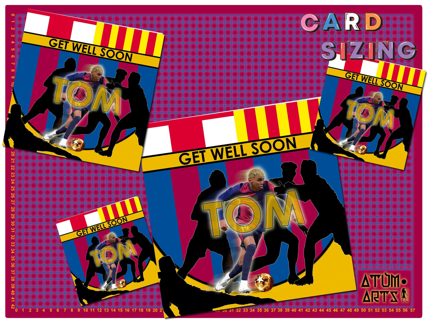 Lamine Yamal Barcelona Customizable Get Well Soon Card - Add name - Inspirational Get Well Soon Card for A Football Fan / Football Player