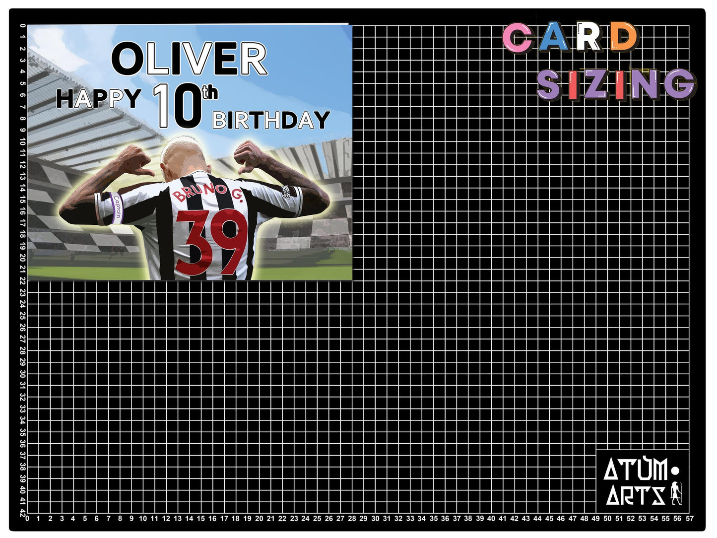 Bruno Guimaraes Inspirational Match Day St. James' Park Personalized Newcastle United Happy Birthday Card