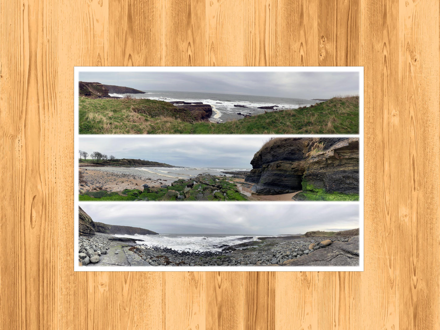 Northumberland Rugged Coast - Scenic Panoramic Photography - A3 Print