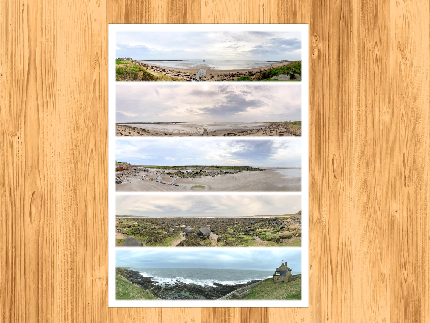 Alnmouth Coast - Scenic Panoramic Photography - A3 Print