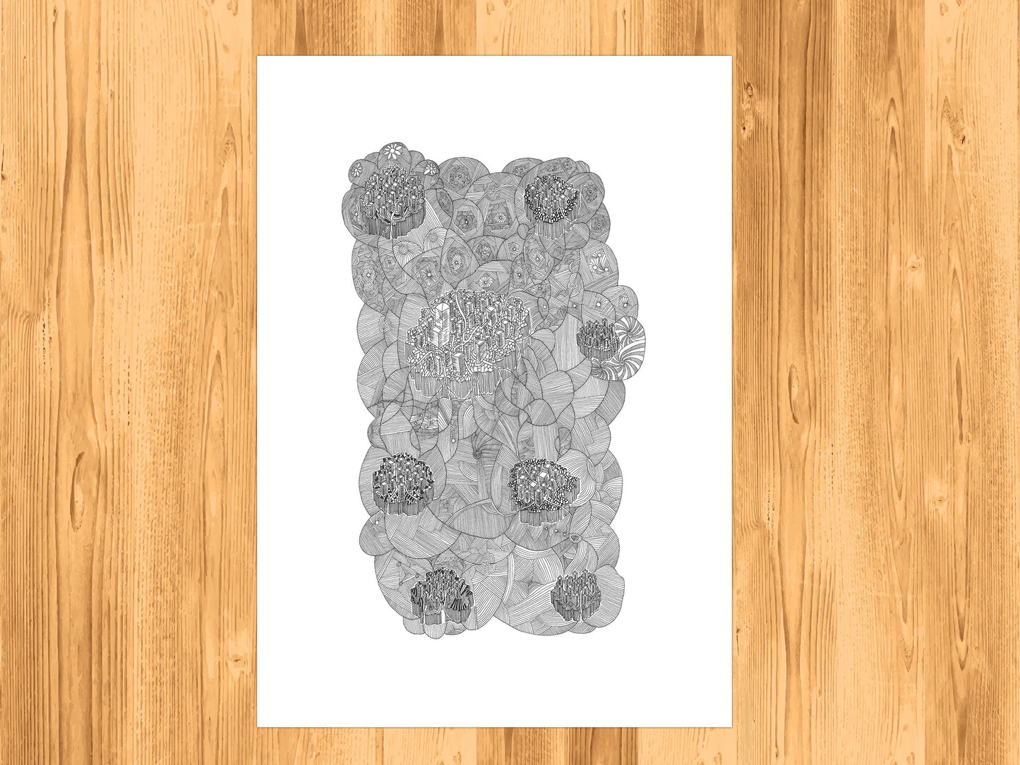 Megacities - Fine Art Print - Wall Art - Gallery Art - Contemporary Art - Modern Art - Abstract Detailed Drawing - Illustration Art