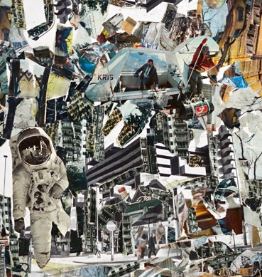 JoeKollArt - ORBIT - A3 Giclée print on satin fine art paper with archival inks. Collage - Original Artwork