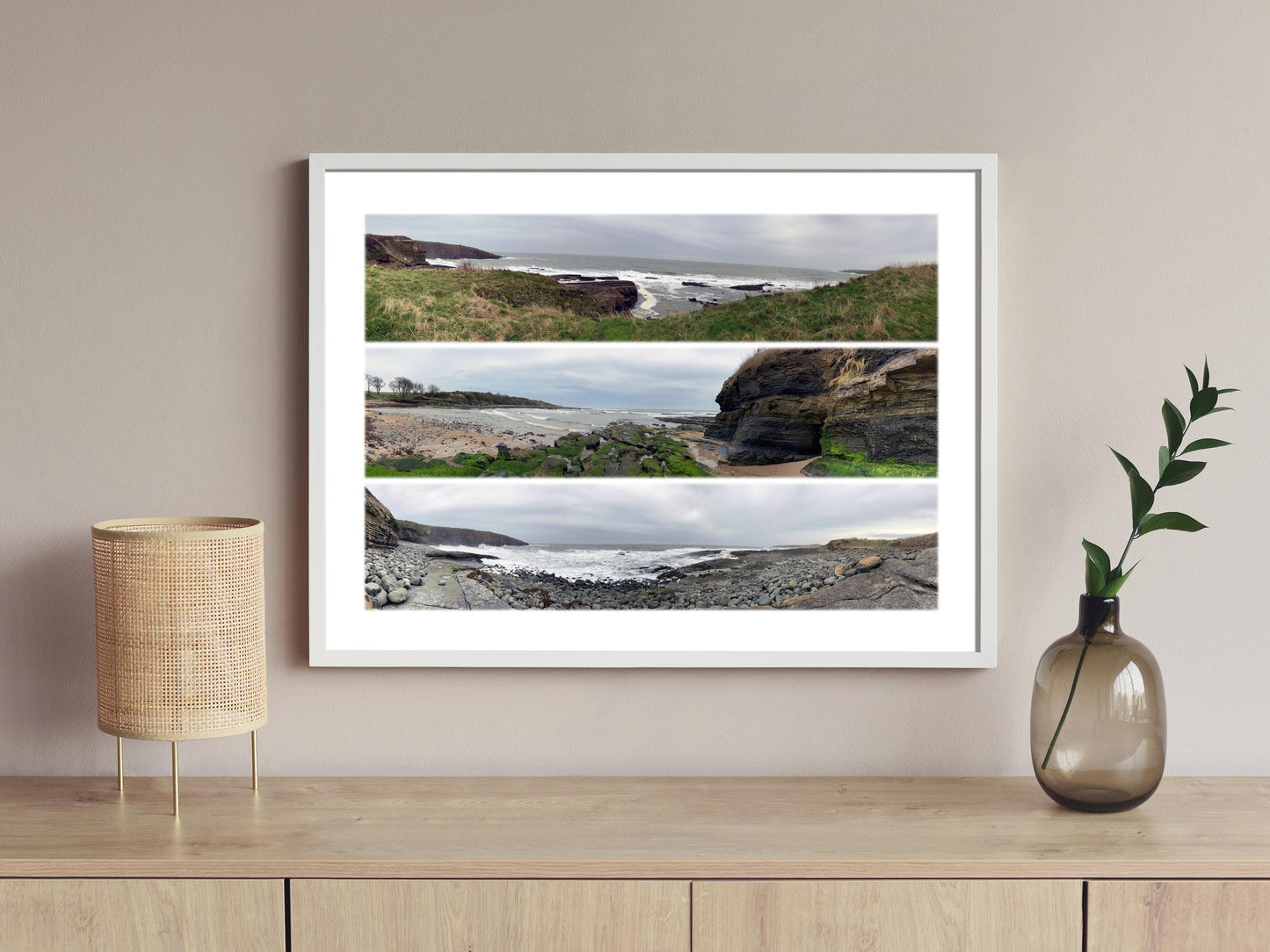 Northumberland Rugged Coast - Scenic Panoramic Photography - A3 Print