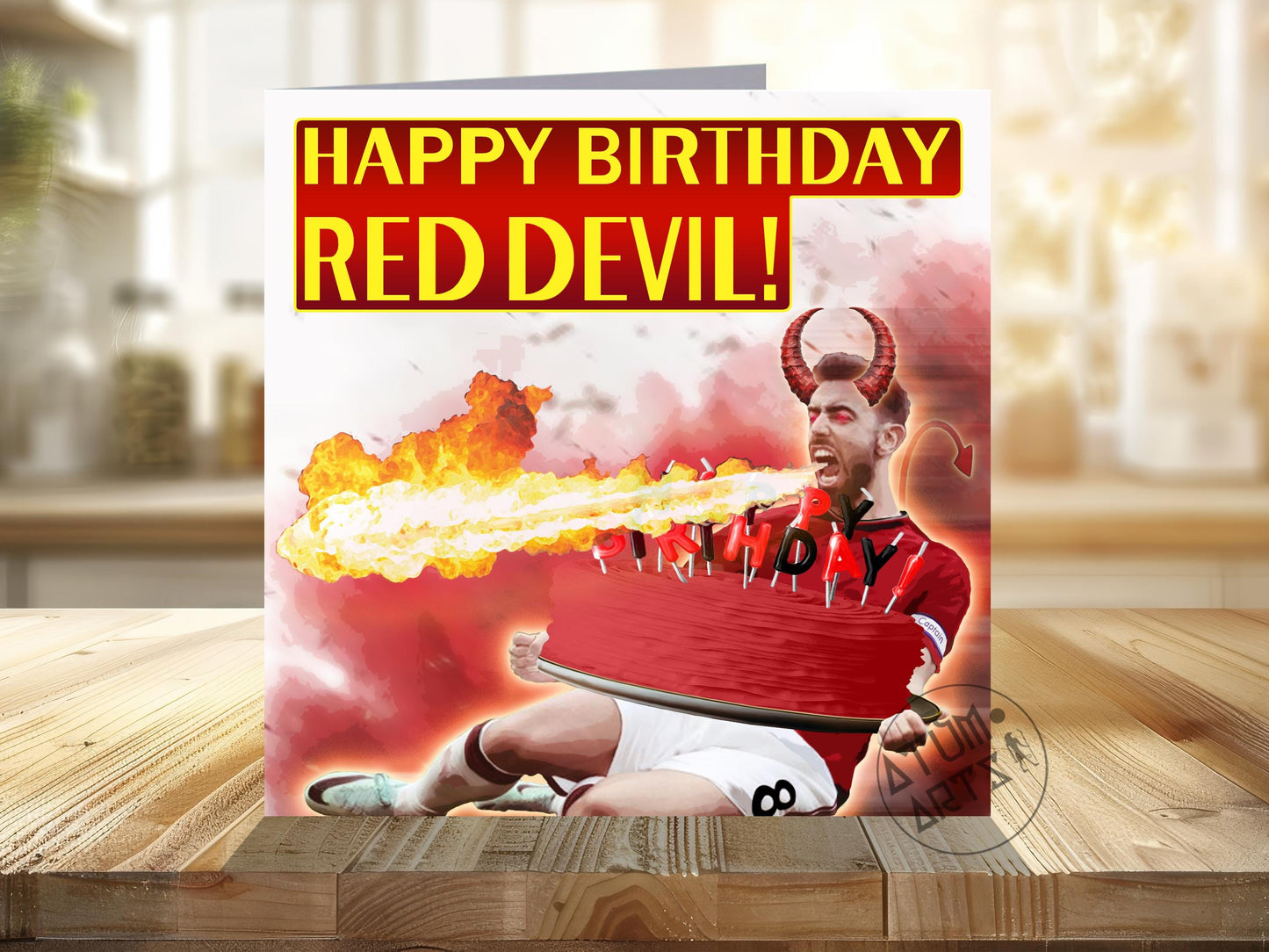 Bruno Fernandes Red Devil - "Happy Birthday Red Devil!" - Man United Happy Birthday Card - Multiple Card Designs