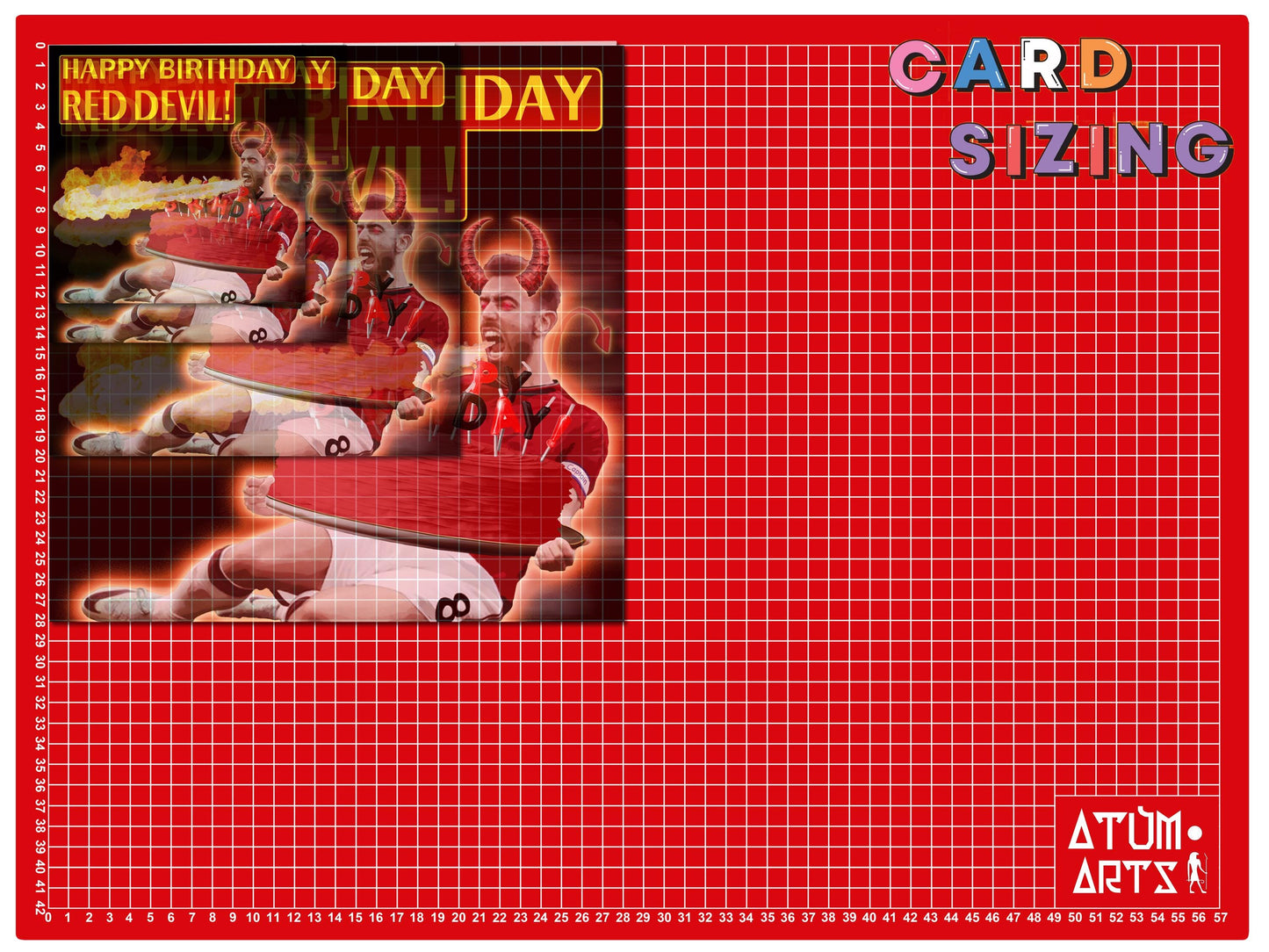 Bruno Fernandes Red Devil - "Happy Birthday Red Devil!" - Man United Happy Birthday Card - Multiple Card Designs
