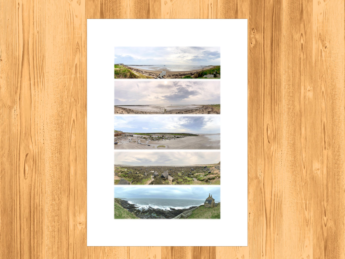 Alnmouth Coast - Scenic Panoramic Photography - A3 Print