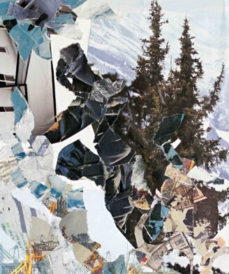 JoeKollart - SKI JUMPING– A3 Giclée print on satin fine art paper with archival inks. Collage - Original Artwork