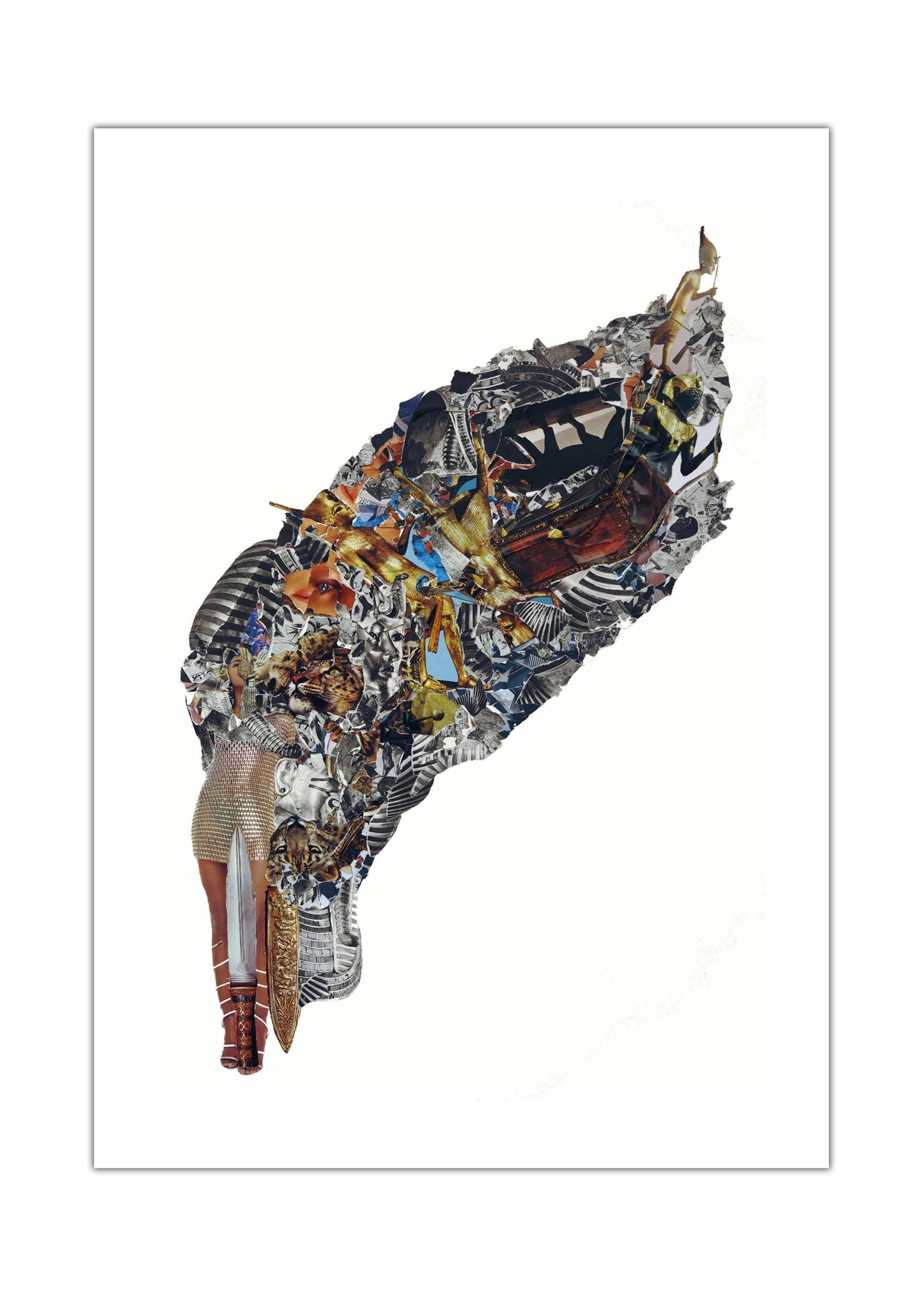 JoeKollArt - BURDEN - A3 Giclée print on satin fine art paper with archival inks. Collage - Original Artwork