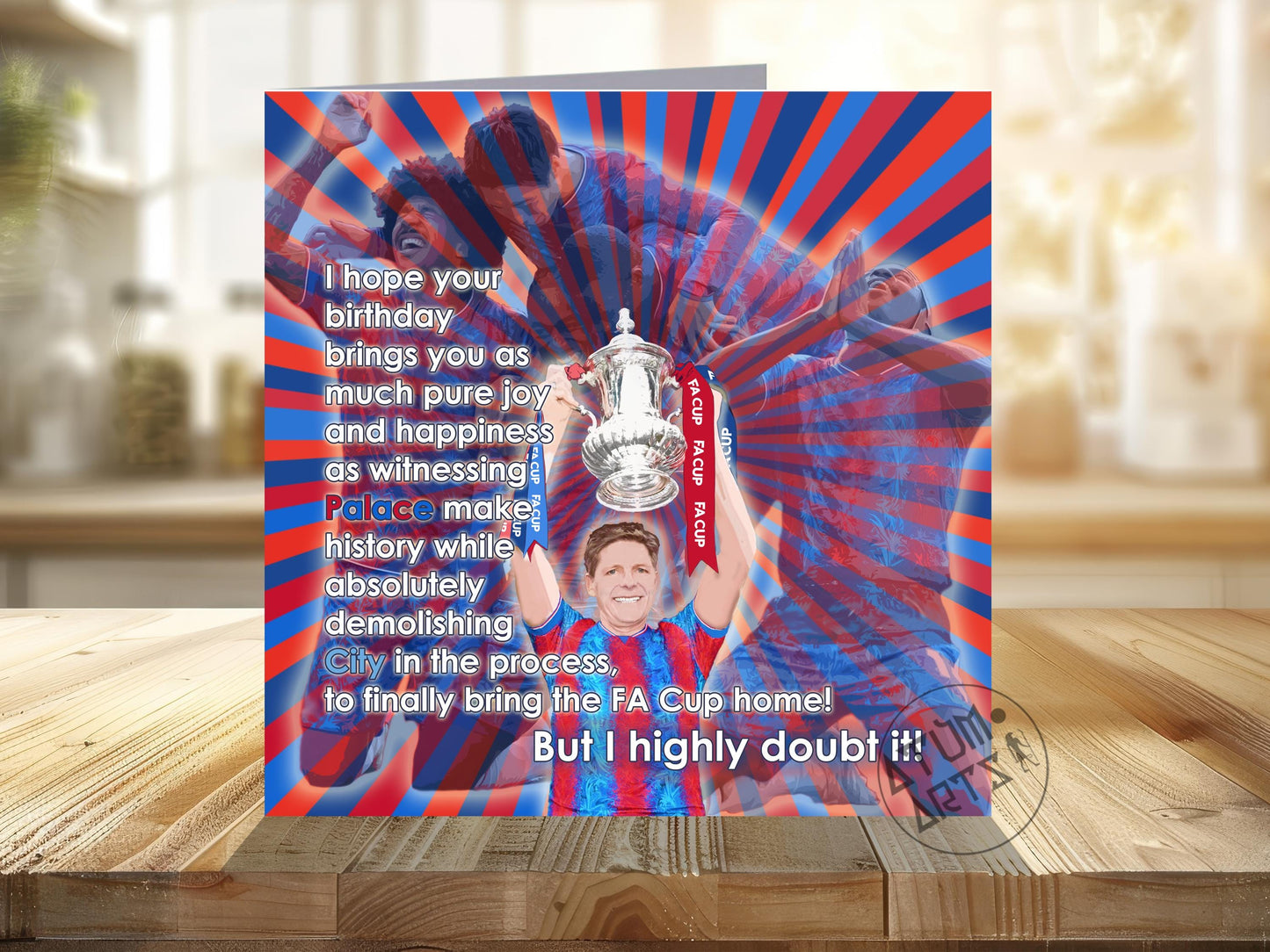 Oliver Glasner Crystal Palace FA Cup Winner Birthday Card - I hope your birthday brings you as much pure joy and happiness as witnessing...