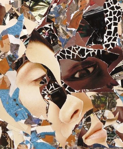 JoeKollArt - Pool Side - A3 Giclée print on satin fine art paper with archival inks. Collage - Original Artwork