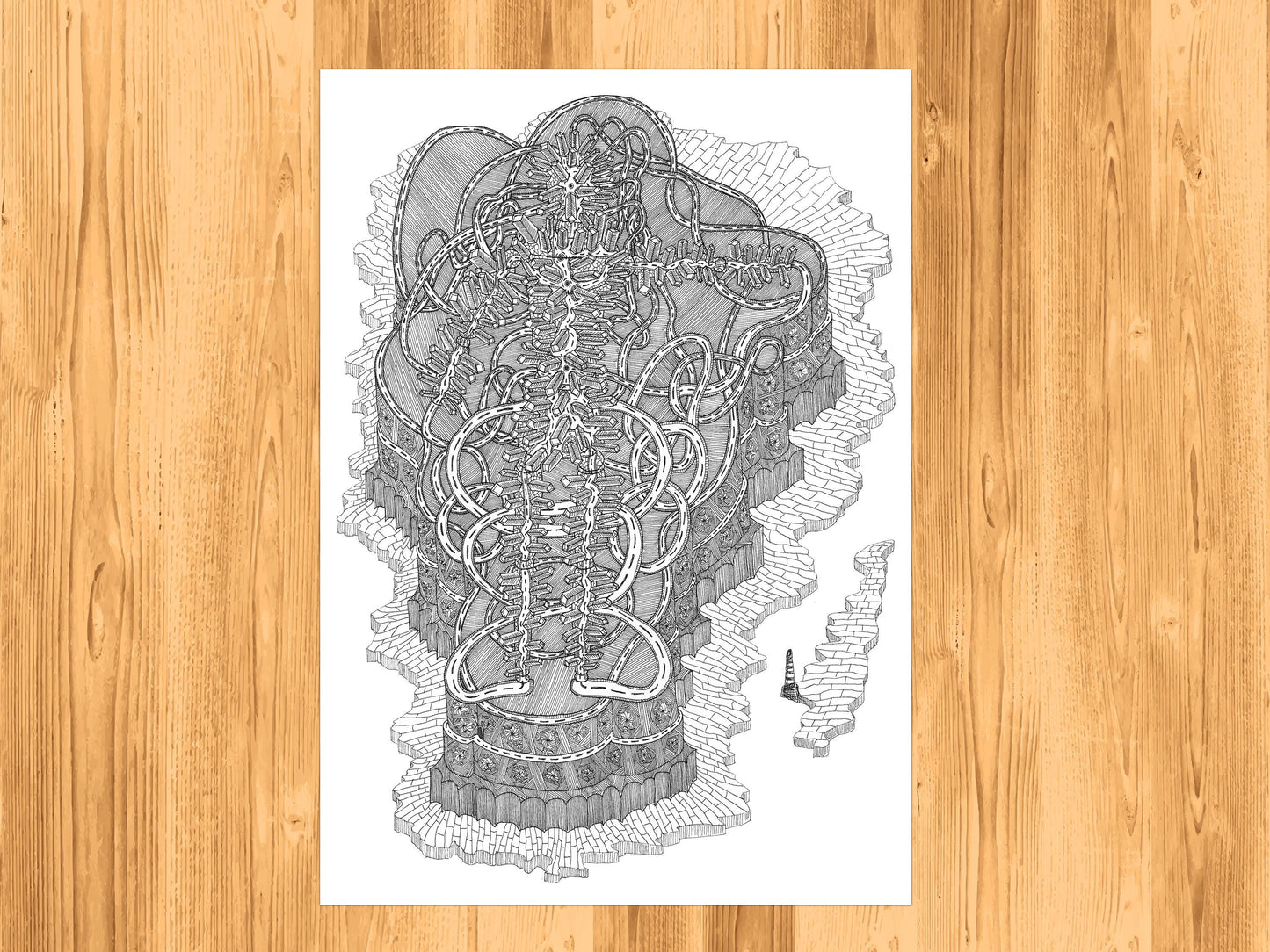 Living Cities - Fine Art Print - Wall Art - Gallery Art - Contemporary Art - Modern Art - Abstract Detailed Drawing - Illustration Art