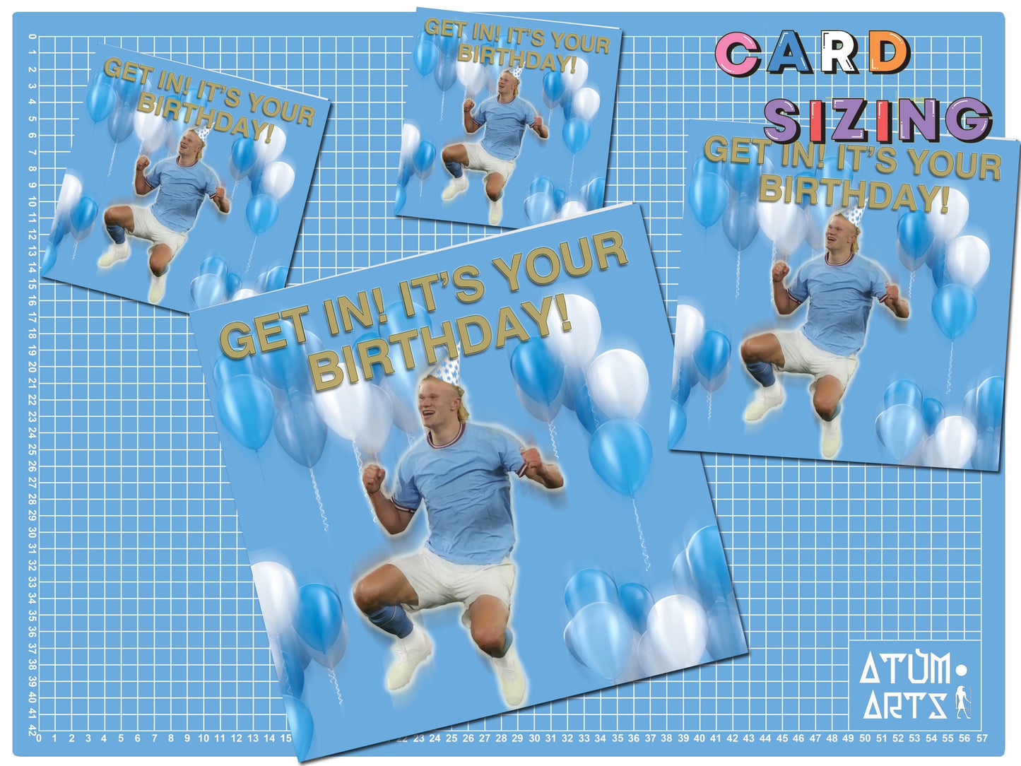 Erling Haaland Manchester City Happy Birthday Card - "Get In! It's Your Birthday!"
