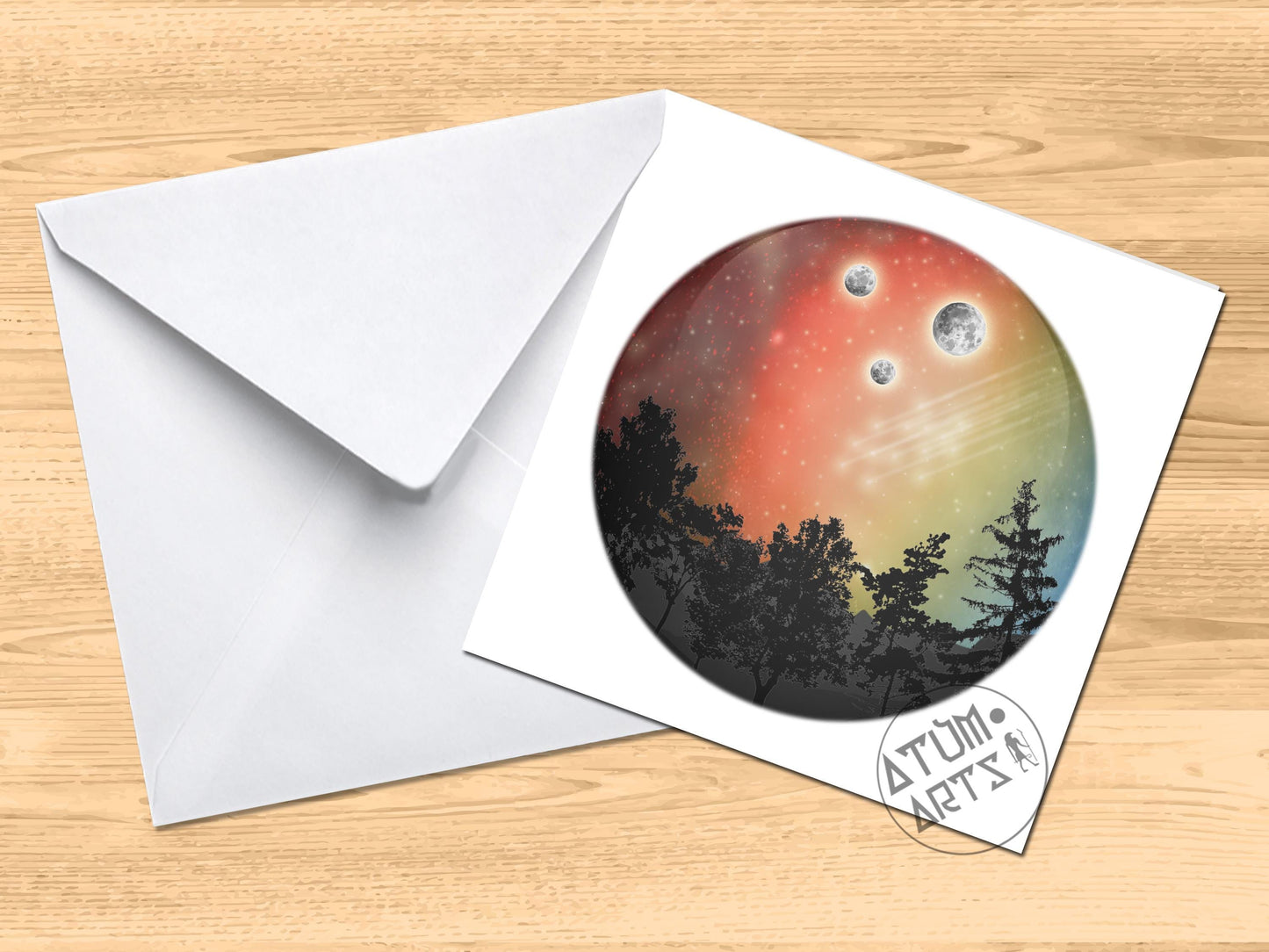 Ring Nebula Exo Planet Stargazing Spherical Greetings Card