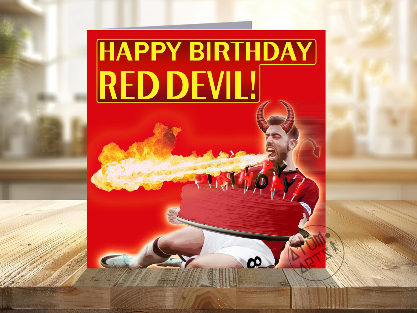 Bruno Fernandes Red Devil - "Happy Birthday Red Devil!" - Man United Happy Birthday Card - Multiple Card Designs