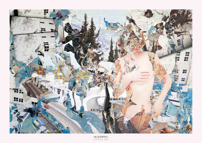 JoeKollart - SKI JUMPING– A3 Giclée print on satin fine art paper with archival inks. Collage - Original Artwork