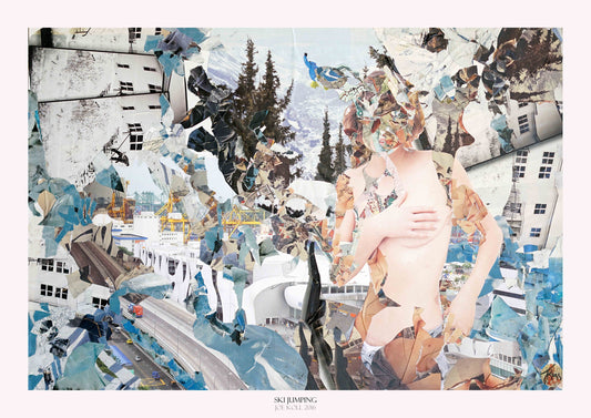 JoeKollart - SKI JUMPING– A3 Giclée print on satin fine art paper with archival inks. Collage - Original Artwork