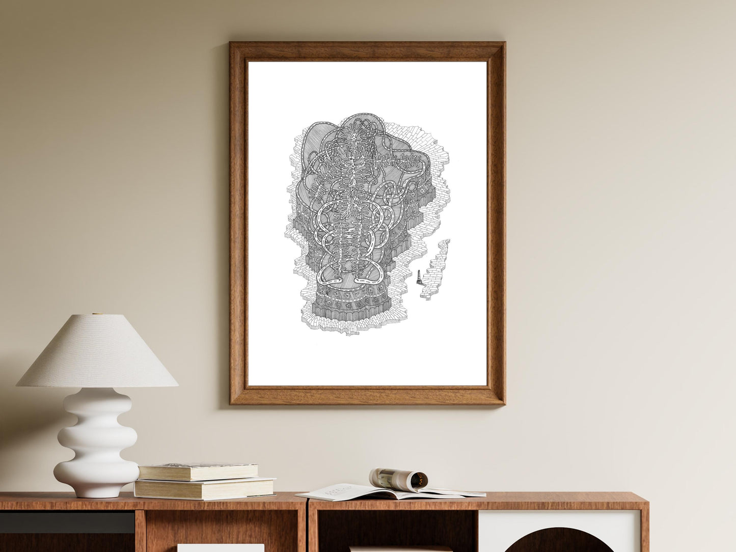 Living Cities - Fine Art Print - Wall Art - Gallery Art - Contemporary Art - Modern Art - Abstract Detailed Drawing - Illustration Art