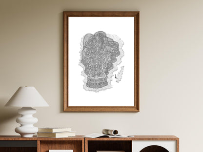 Living Cities - Fine Art Print - Wall Art - Gallery Art - Contemporary Art - Modern Art - Abstract Detailed Drawing - Illustration Art