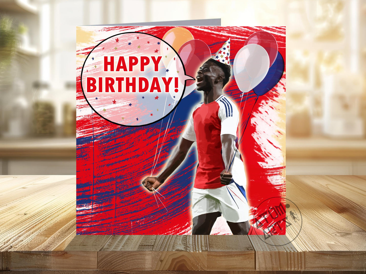 Bukayo Saka Arsenal Happy Birthday Card "Happy Birthday!", or "Let's Celebrate! Because... It's Your Birthday! Multiple Card Designs