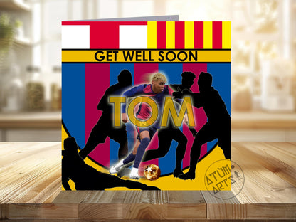 Lamine Yamal Barcelona Customizable Get Well Soon Card - Add name - Inspirational Get Well Soon Card for A Football Fan / Football Player